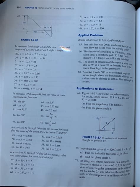 In , cm and c. Integrated Iii Chapter 8 Section Exercises Right Triangle ...