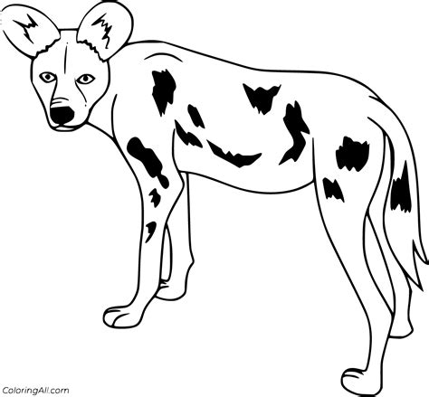 African Wild Dog Coloring Pages 6 Free Printables Coloringall