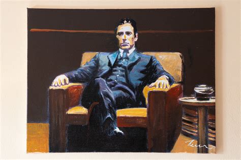 Michael Corleone Painting The Godfather Oil Painting On Etsy Uk