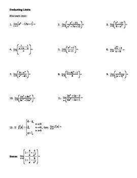 Start date jan 31, 2008. Limits Of Functions Worksheet - Worksheet List