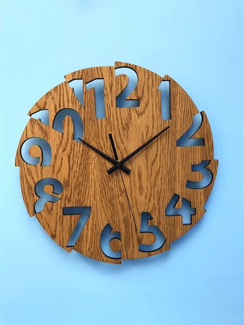 Unique Wall Clock Kitchen Wall Clock Round Wall Clock White Etsy