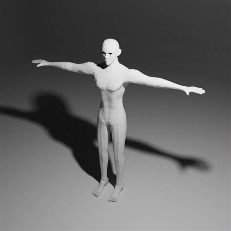 3D Model Male Base Model VR AR Low Poly CGTrader