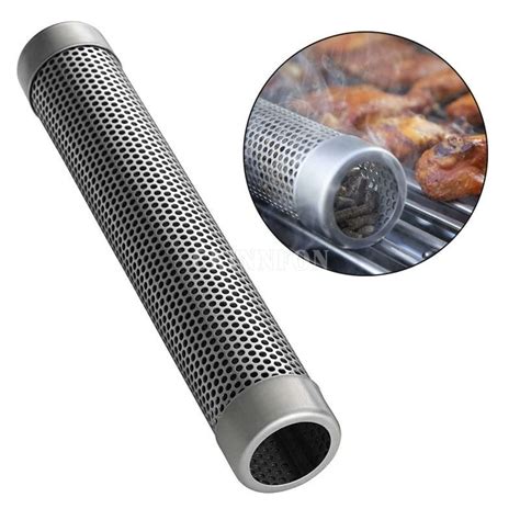 20pcslot 12 Inch Stainless Steel Round Pellet Tube Smoker Pipe For Outdoor Cooking And Bbqfor