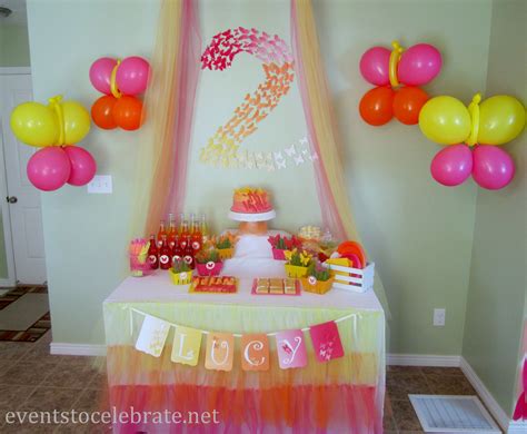 Pick the honoree's favorite decade and decorate the venue with decor, food and drinks to. Butterfly Themed Birthday Party: Food & Desserts - events ...