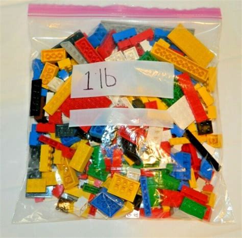 Legos 1 Pound Of Lego Bricks Mixed Lot Of Sizes And Colors Ebay