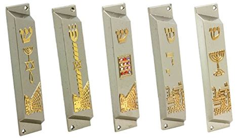 Buy Set Of 5 Pewter Grafted In Messianic Mezuzah From Jerusalem