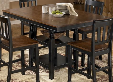Owingsville Square Counter Height Extendable Table From Ashley D580 32