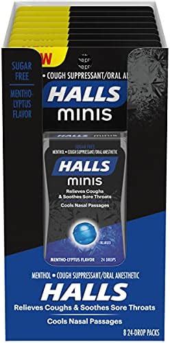 سعر Halls Minis Mentho Lyptus Flavor Sugar Free Cough Drops 8 Count فى