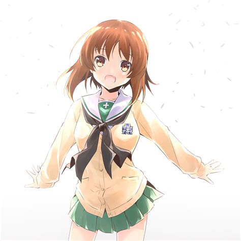 nishizumi miho girls und panzer commentary highres 1girl d adapted uniform black