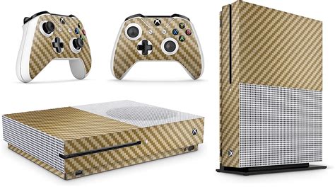 Gng Xbox One S Carbon Gold Console Skin Decal Sticker 2 Controller