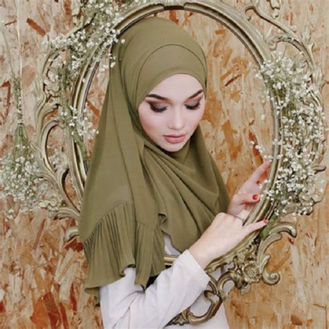Wholesale New Muslim Headscarf Turban Style Arab Ladies Hijab Muslim