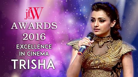 Trisha At Jfw Achievers Awards 2016 Women Must Uplift Each Other Excellence In Cinema Jfw