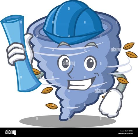 Architect Tornado Character Cartoon Style Stock Vector Image And Art Alamy