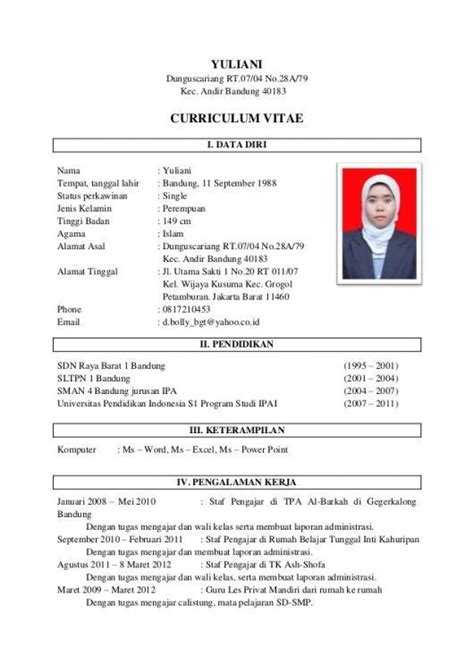 Surat Resume Bahasa Melayu