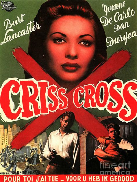 Film Noir Poster Criss Cross Burt Lancaster Yvonne De Carlo Dan Duryea