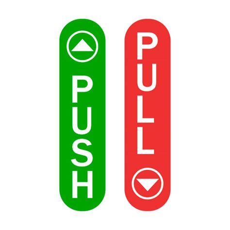 110 Push Pull Door Signs Stock Illustrations Royalty Free Vector