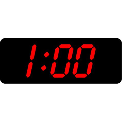 Digital Clock 100 Png Svg Clip Art For Web Download Clip Art Png