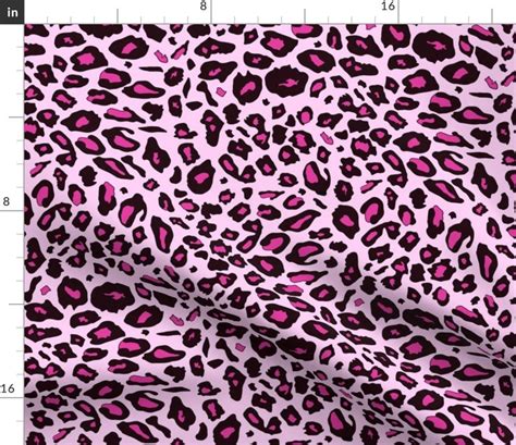 Pink Leopard Print Fabric Pink Leopard Print Pattern By Etsy