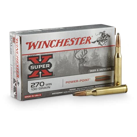 Winchester Super X 270 Winchester Pp 130 Grain 20 Rounds 12128