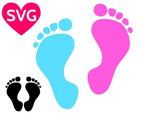 Baby Footprint Svg Baby Feet Svg Baby Foot Svg Baby Foot Print Svg