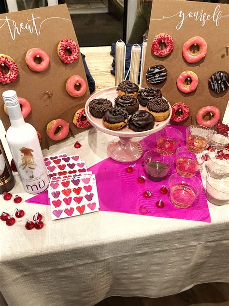 Galentines Donut Display Donut Display Diy Party Table Decorations