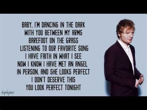 Perfect Ed Sheeran Lyrics - YouTube