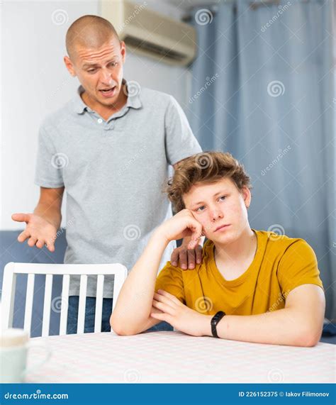 Dad Shouting At His Son Stock Image Image Of Caucasian 226152375