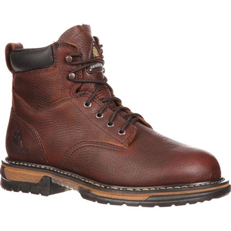Rocky Mens Ironclad Waterproof Brown Work Boots 5696
