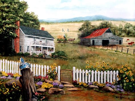 Pin By Peetie Staples On Down On The Farm Summer Landscape Landscape