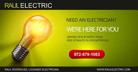 Any service you may need, our electrical contractors can handle. About Raul Electric | Electrician provides free Estimates ...