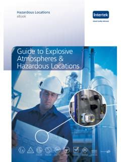 Guide To Explosive Atmospheres Hazardous Locations Guide To