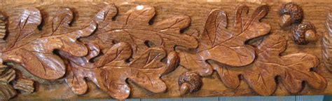Christinas Carvings Mantles Oak Leafacorn Design