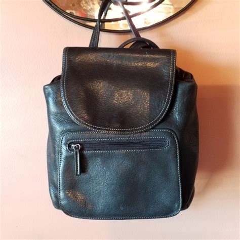 Tignanello Bags Vintage Tignanello Black Leather Mini Backpack