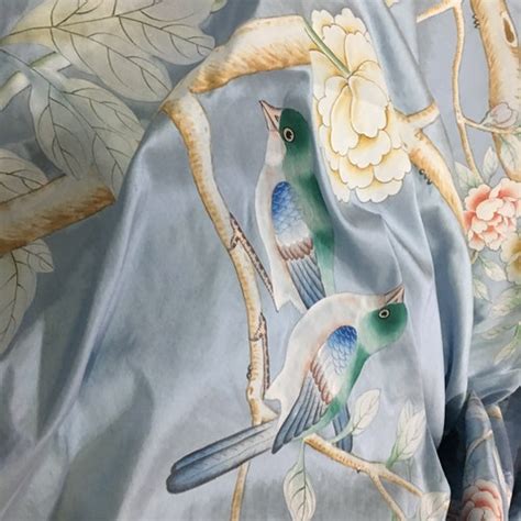 Chinoiserie Curtain Panel Watercolor Chinoiserie By Etsy