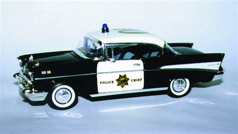118 Yatming Chevy Bel Air 57 Ht Police Chief Camerons Model Cars