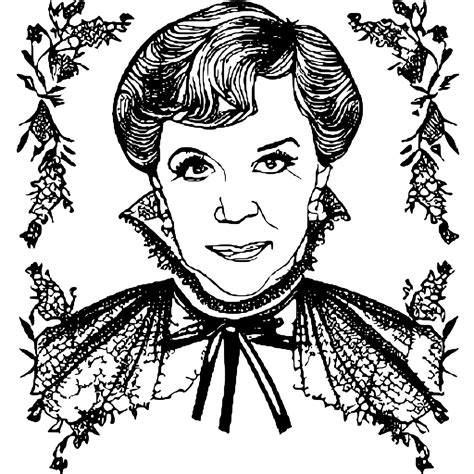 Julie Andrews As Scarlett Ohara In Gone With The Wind Coloring Page