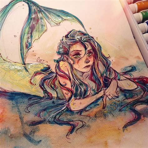 Pin By Elyssa Johnson On Cute Mermaid Art Art Drawings