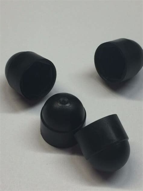 100 X M6 Black Dome Bolt Nut Protection Caps Covers Exposed Hex 10mm