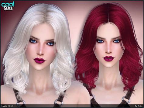 Anto Mollie Hair Sims Hair Womens Hairstyles Sims 4