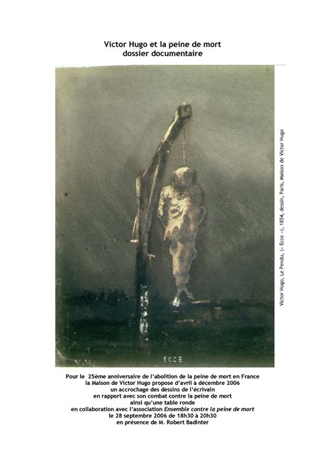 Victor Hugo Discours Sur La Peine De Mort Analyse - Dossier documentaire Victor Hugo contre la peine de mort - StuDocu