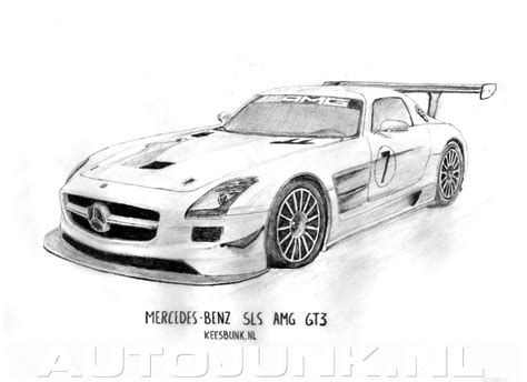 Download ze snel, print ze uit en kleur ze in!. Mercedes-Benz SLS AMG GT3 tekening foto's » Autojunk.nl ...
