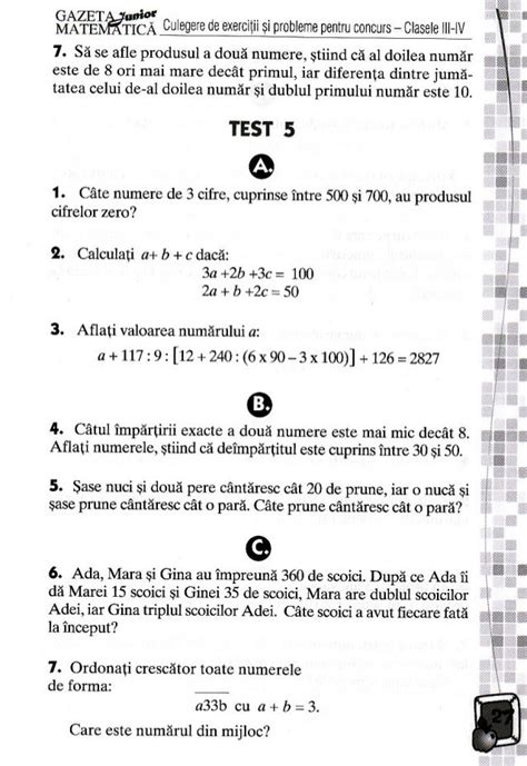 235254396 Carti Culegere Gazeta Matematica Junior Clasele 3 4 Ed Dph