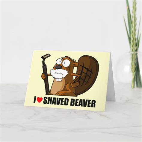 Funny Shaved Beaver Card Zazzle Ca