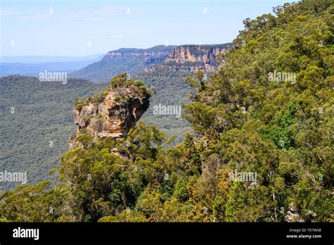 Rock Formation Seen From A Lookout Overlooking The Jamison Valley At