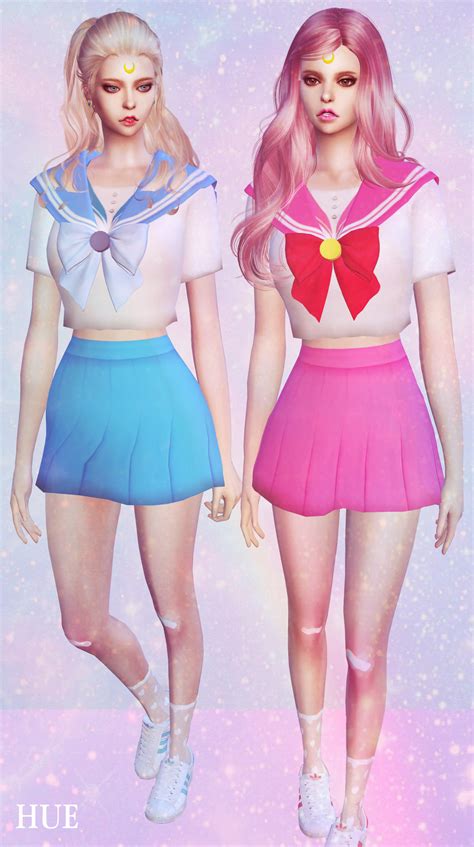 Hue Sims4 Sailor Uniform Sailor Moon My Cc Treasure Trove