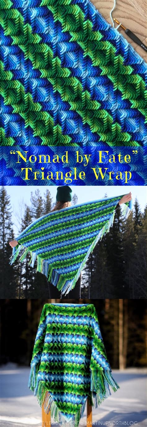 Triangle Wrap Nomad By Fate Free Crochet Pattern Styles Idea