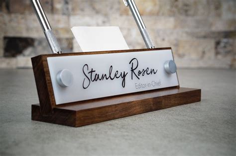 Executive Desk Name Plate Made Exclusively By Garo Signs Size 10 X 25 Etsy Personalized