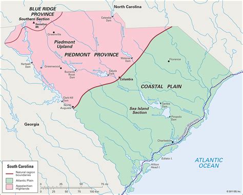 Printable South Carolina Map