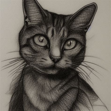 Croquis Au Crayon Albrecht Durer Cat Portrait · Creative Fabrica