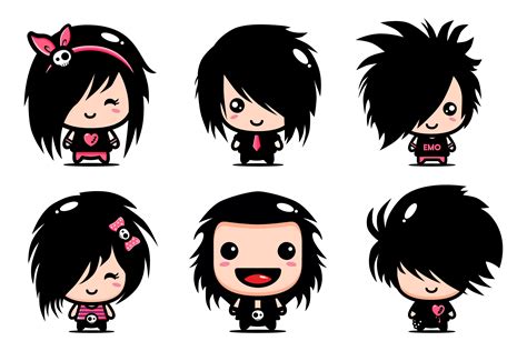 Cute Emo Vector Character Design Graphic By Jonnyleaf14 · Creative Fabrica